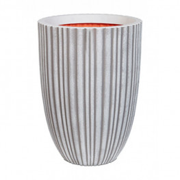 Capi Tutch Tube NL Vase elegant low tube ivory 34x46 cm