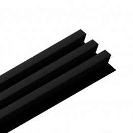 STEGU Drevená lamela Linea SLIM 3 čierna čierny podklad