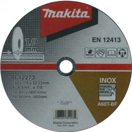 Makita Tenký rezný kotúč 230×1,9×22mm B-12273