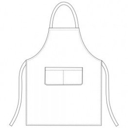 Kuchařská zástěra ke krku EGOchef s kapsou - Grey mix 70x90 cm