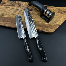 Messerset 2-teilig IVO Supreme + zweistufiger Messerschärfer - RABATT-SET