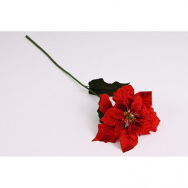 Vianočná ruža zamatová červená 65 cm