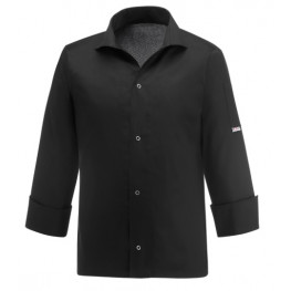 EGOchef VIP-Kochjacke mit Hemdschnitt UNISEX - schwarz