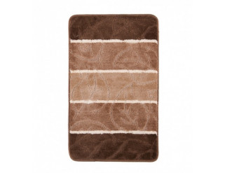 Koupelnový kobereček MULTI A5019 BROWN CAMEL listí, hnědý