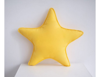 Dekorační polštářek hvězda žlutá