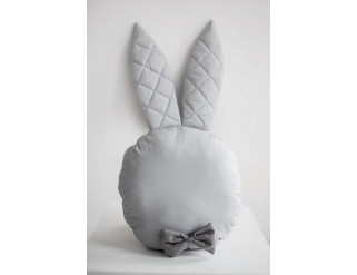 Dekoračný vankúšik zajac sivý