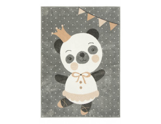 Dětský koberec Lima C883A Panda šedý / krémový / růžový