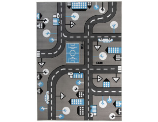 Dětský koberec PINKY Q166A City šedý