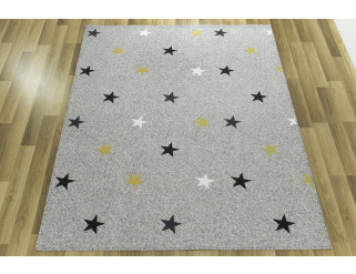Detský koberec  Stars 09 Mix hviezdičky sivý / viacfarebný