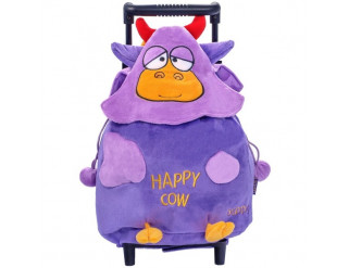 Dětský kufr Happy Cow fialový 12484