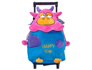 Dětský kufr Happy Cow modrý 12487