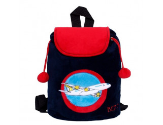 Detský ruksak s lietadlom červený 12191
