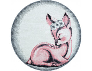 Detský koberec Bambi ružový kruh 