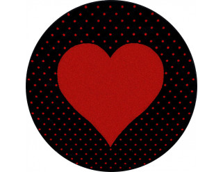 Detský koberec Bambi srdce kruh červený 