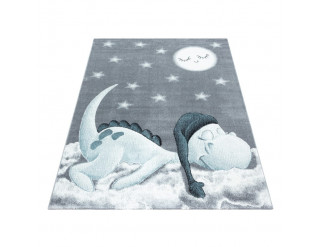 Detský koberec Bambi spiaci dráčik modrý 