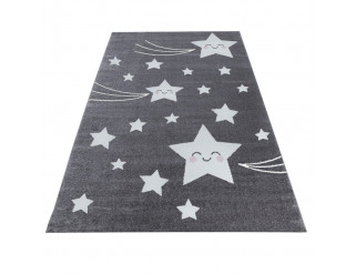 Detský koberec Kids Hviezdičky sivý