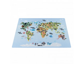 Detský protišmykový koberec Play kontinenty