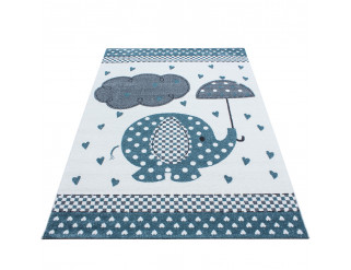 Detský koberec Kids sloník modrý