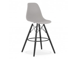 Set dvou jídelních židlí LAMAL - šedé (černé nohy) 2ks
