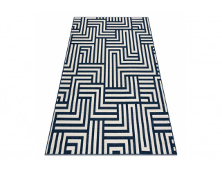 Koberec SPRING 20421994 labyrint - krémový / modrý