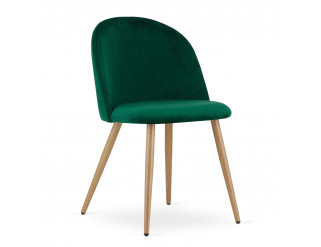 Set dvou jídelních židlí BELLO sametové zelené (2ks)