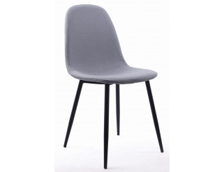 Jídelní židle DART světle šedá (černé nohy)