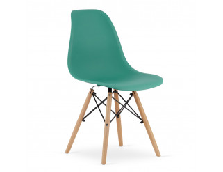 Set tří jídelních židlí OSAKA zelené (hnědé nohy) 3ks