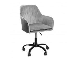 Kancelářská židle TEILL sametová šedá ALL 807904