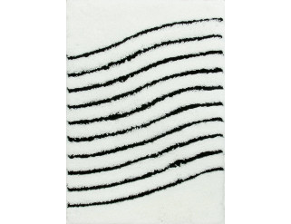 Koupelnový kobereček Premium bílý / černý