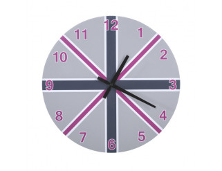 Nástěnné hodiny AVIS - stříbrné / růžové