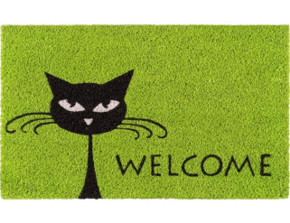 Rohožka Mačka - Vitajte, zelená