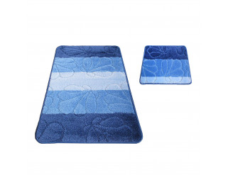 Sada koupelnových koberečků Montana 01- modrá