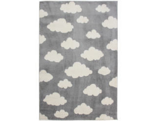 Dětský koberec SLIM 6917 šedý / bílý