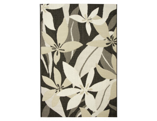 Šnúrkový koberec Foggia 16701/690 - kvety krém / antracit