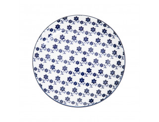 Dezertní talíř NAVIA granátový s květinami 875750