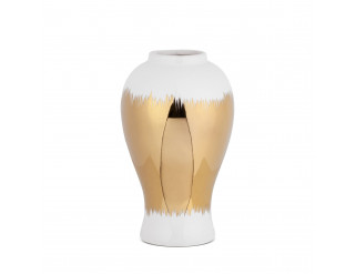 Váza TALA 01 bílá / zlatá