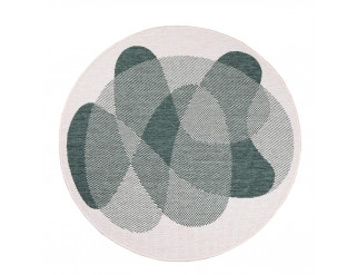 Obojstranný koberec DuoRug 5835 zelený kruh 