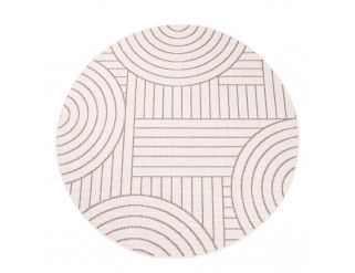 Obojstranný koberec DuoRug 5842 krémový kruh 