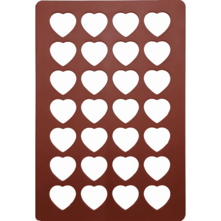 Šablóna na čokoládu srdcia
