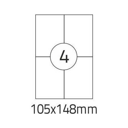 Samolepiace etikety 105x148 mm, 100ks