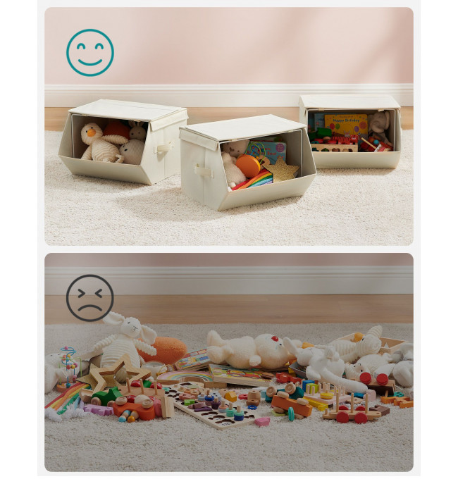 Dětské stohovatelné boxy na hračky RLB700M01 (3 ks)