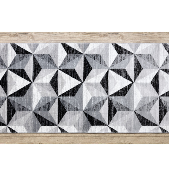 Běhoun ARGENT - W6096 trojúhelníky 3D šedý / černý
