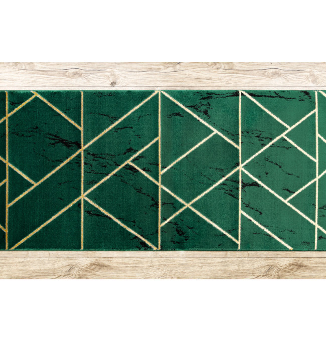 Běhoun EMERALD exkluzivní 1012 glamour, marmur, geometrický zelený/zlatý