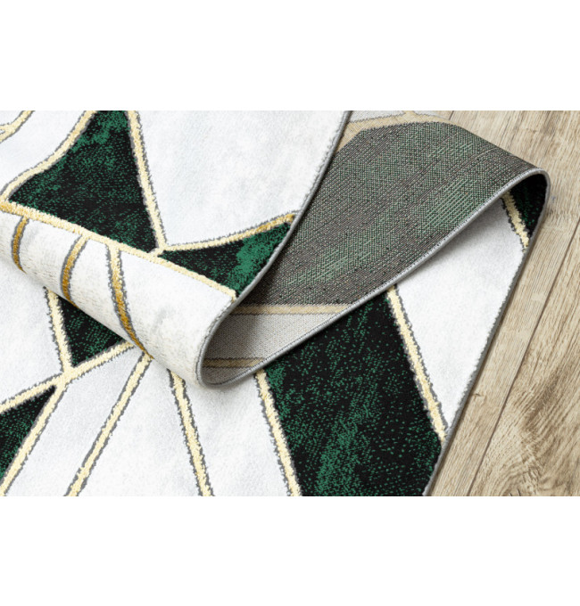 Běhoun EMERALD exkluzivní 1015 glamour, marmur, geometrický zelený/zlatý - výprodej