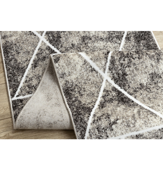 Běhoun MATEO 8031/944 geometrický, trojúhelníky - strukturální šedý / béžový
