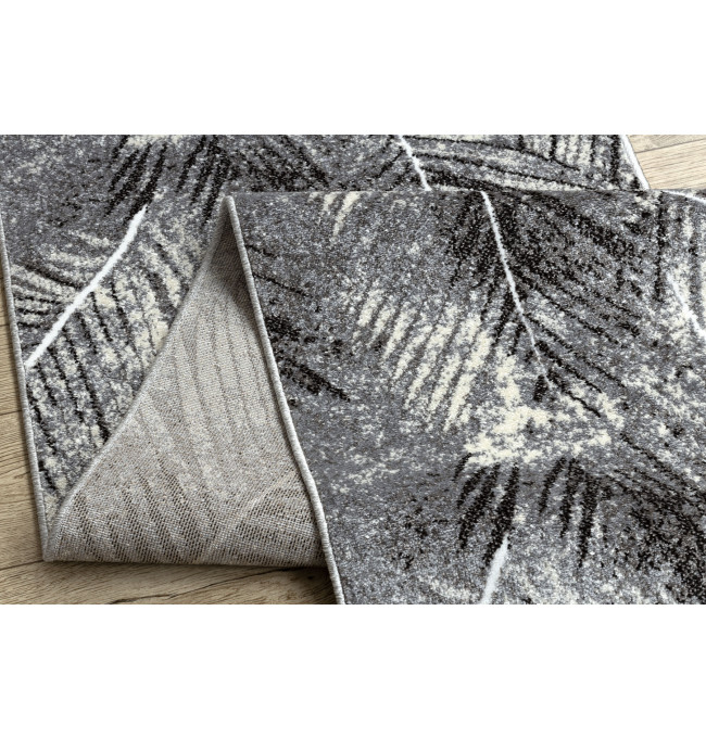 Běhoun MATEO 8035/644 palmové listy - strukturální šedý