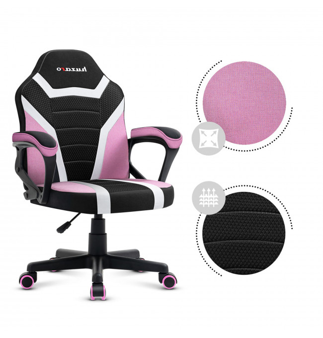 Dětská herní židle Ranger - 1.0 růžová mesh