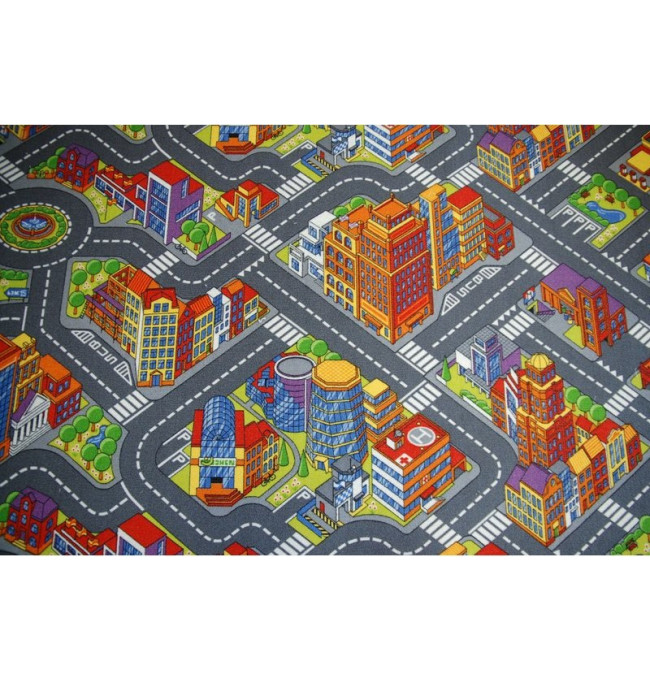Detský koberec BIG CITY sivý