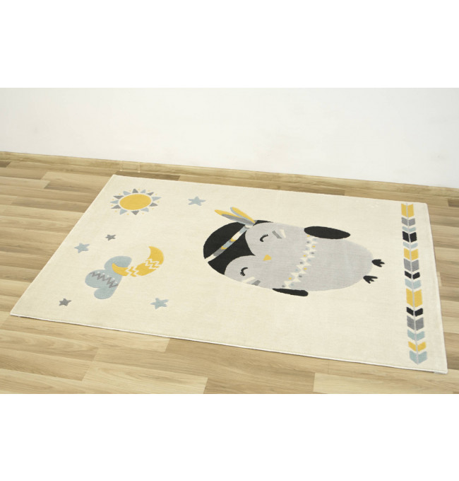 Dětský koberec Eldo 18401/62- Tučňáček indián, béžový / vícebarevný