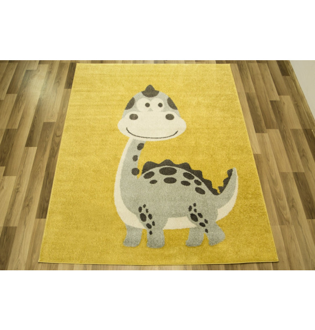 Dětský koberec Emily Kids 5860D Dinosaurus žlutý